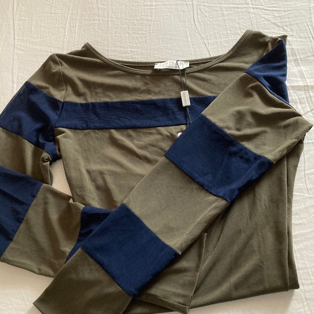 Anatomie long sleeved shirt with mesh detail - S